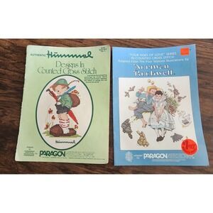 Norman Rockwell Hummel Paragon Needlecraft Counted Cross Stitch Vintage Books